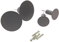 blomus -PONTO- Wandhaken 4er Set in moderner Trendfarbe Gunmetal, stilvolles