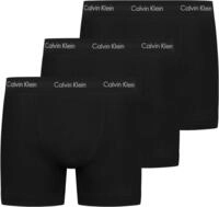 Calvin Klein Herren 3er Pack Boxershorts Trunks Unterw&auml;sche, Schwarz (Black W Black
