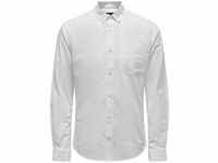 ONLY & SONS Herren Onsalvaro Ls Oxford Shirt Noos Businesshemd, Weiß, XXL EU