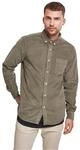 Urban Classics Herren Corduroy Shirt Hemd, Olive, 5XL Gro&szlig;e Gr&ouml;&szlig;en