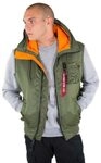 Alpha Industries Hooded MA-1 Vest Weste f&uuml;r Herren Sage-Green