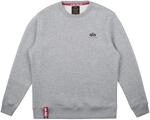 Alpha Industries Basic Sweater Small Logo Sweatshirt f&uuml;r Herren Grey Heather