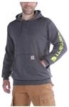 Carhartt Herren Sleeve Logo Hooded Sweatshirt Kapuzenpullover, Anthrazit Meliert, M