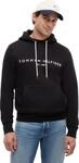 Tommy Hilfiger Herren Hoodie Core Tommy Logo mit Kapuze, Schwarz (Jet Black), S