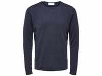 SELECTED HOMME Herren Slhrome Knit Crew Neck G Noos Pullover, Dark Sapphire, L...