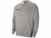 Nike Mens Team Club 20 Crewneck Sweatshirt, Dark Grey Heather/Black, M