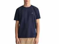 GANT Herren Solid T-shirt T Shirt, Evening Blue, M EU