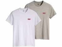 Levi's Herren 2-Pack Crewneck Graphic Tee T-Shirt, White / Mid Tone Grey...