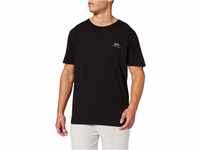 Alpha Industries Herren Backprint Print T-Shirt, Black/Reflective, S