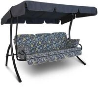 Angerer Comfort Hollywoodschaukel 3-Sitzer Design Riva, grau, 210 x 145 x 160 cm,