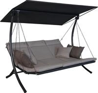ANGERER Hollywoodschaukel Swing Smart beige | Gartenschaukel Made in Germany,