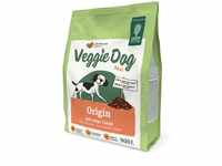 Green Petfood VeggieDog Origin (5 x 900 g), vegetarisches Hundefutter mit roter...