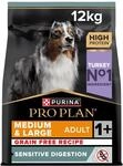 Pro Plan Grain Free Medium und Large Adult Sensitive Digestion, Hundefutter...