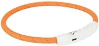 TRIXIE Leuchtring f&uuml;r Hunde XS-S orange &ndash; Leuchtendes Hundehalsband, ideal...