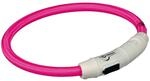 Trixie Leuchthalsband f&uuml;r Hunde M-L, 45 cm, pink &ndash; Leuchtendes Hundehalsband,
