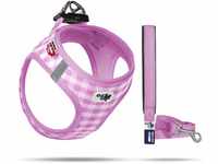Vest Harness Air-Mesh Pink-Caro 3XS & Leash M
