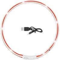 Karlie Visio Light LED Schlauchhalsband L: 20 - 70 cm rot-weiss