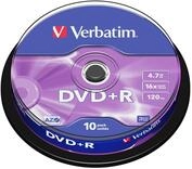 Verbatim DVD+R 4,7GB - 16-fache Brenngeschwindigkeit - Kratzschutz - hohe Lebensdauer