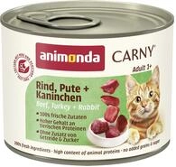 animonda Carny Katzen Nassfutter Rind + Pute + Kaninchen (6 x 200g),...