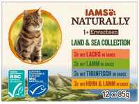 IAMS Naturally Katzenfutter Nass in Sauce - hochwertiges Nassfutter mit Fleisch...