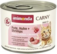 animonda Carny Katzen Nassfutter Pute + Huhn + Shrimps (6 x 200g), getreidefreies