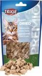 TRIXIE Katzensnack Premio Freeze Dried H&uuml;hnerherzen - leckere Katzenleckerlis mit
