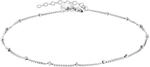 Liebeskind Berlin filigranes Anklet mit Logoanh&auml;nger aus Edelstahl LJ-0588-A-27
