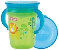 Nuby - 360&deg; Wonder Cup mit Handgriffen - Trinklernbecher mit 360&deg; Trinkrand - 240