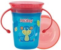 Nuby - 360&deg; Wonder Cup mit Handgriffen - Trinklernbecher mit 360&deg; Trinkrand - 240