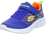 Skechers Jungen Microspec Texlor Sneaker, Blue Textile Orange Lime Trim, 30 EU