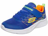 Skechers Jungen Microspec Texlor Sneaker, Blue Textile Orange Lime Trim, 30 EU