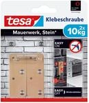 tesa Klebeschraube f&uuml;r Mauerwerk und Stein, Halteleistung 10 kg, viereckig, 2 St&uuml;ck