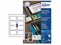 Avery C32015-10 Umschlag, 80 Visitenkarten, glattem Rand 260 g/qm matt, 85 x 54...