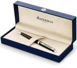 Waterman H&eacute;misph&egrave;re Kugelschreiber | Hochgl&auml;nzend Schwarz mit Chromzierteile 
