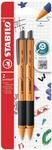 STABILO - Druck-Kugelschreiber - pointball - 2er Pack - schwarz