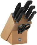 ZWILLING Vier Sterne Messerblock mit Messer 8-teilig, Rostfreier Spezialstahl, Made