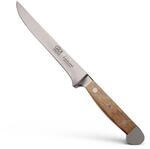 G&Uuml;DE Solingen - Ausbeinmesser flexibel geschmiedet, 13 cm, Fasseichenholz, ALPHA