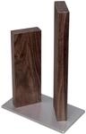 KAI magnetischer Messerblock klein Stonehenge aus Walnuss mit Edelstahlboden -