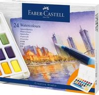 Faber-Castell 169724 - Aquarellfarben in N&auml;pfchen, mit Mischpalette und