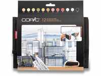 COPIC Classic Marker 12er Set "Architektur-Farben" im Wallet, professionellee