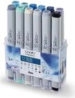 COPIC Classic Set "Winter-Farben", 12er Set im Acryl-Display, Twin Marker mit einer