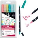 Tombow ABT Dual Brush Pen mit zwei Spitzen Candy Colours 6St, bunt, 1 St&uuml;ck (1er