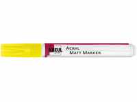 KREUL 46232 - Acryl Matt Marker Medium, mit Rundspitze ca. 2 - 4 mm, gelb,...