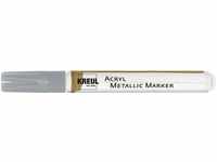 KREUL 46262 - Acryl Metallic Marker Medium, mit Rundspitze ca. 2 - 4 mm, silber,