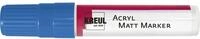 KREUL 46217 - Acryl Matt Marker XXL, mit Keilspitze ca. 15 mm, blau, matte,