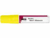 KREUL 46212 - Acryl Matt Marker XXL, mit Keilspitze ca. 15 mm, gelb, matte,