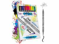 Online 19051 Calli.Brush 10er Set Handlettering Brush-Pen, Pinsel-Stifte Set,
