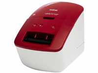 Brother QL-600R Rot Etikettendrucker (USB-Schnittstelle, Barcodedruck,...