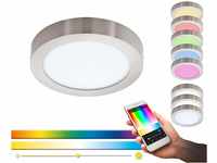 EGLO connect LED Deckenleuchte Fueva-C, Smart Home Deckenlampe, Material:...