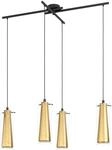 EGLO Pendellampe Pinto Gold, 4-flammige Pendelleuchte, Esszimmerlampe aus Metall in
